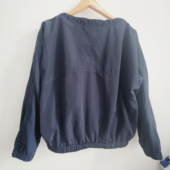 Athleta Womens Navy Blue Zip Front Drawstring Chill Bomber Jacket Size M - Picture 5 of 13